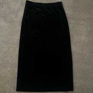 Chico's Black Velvet Pencil Skirt